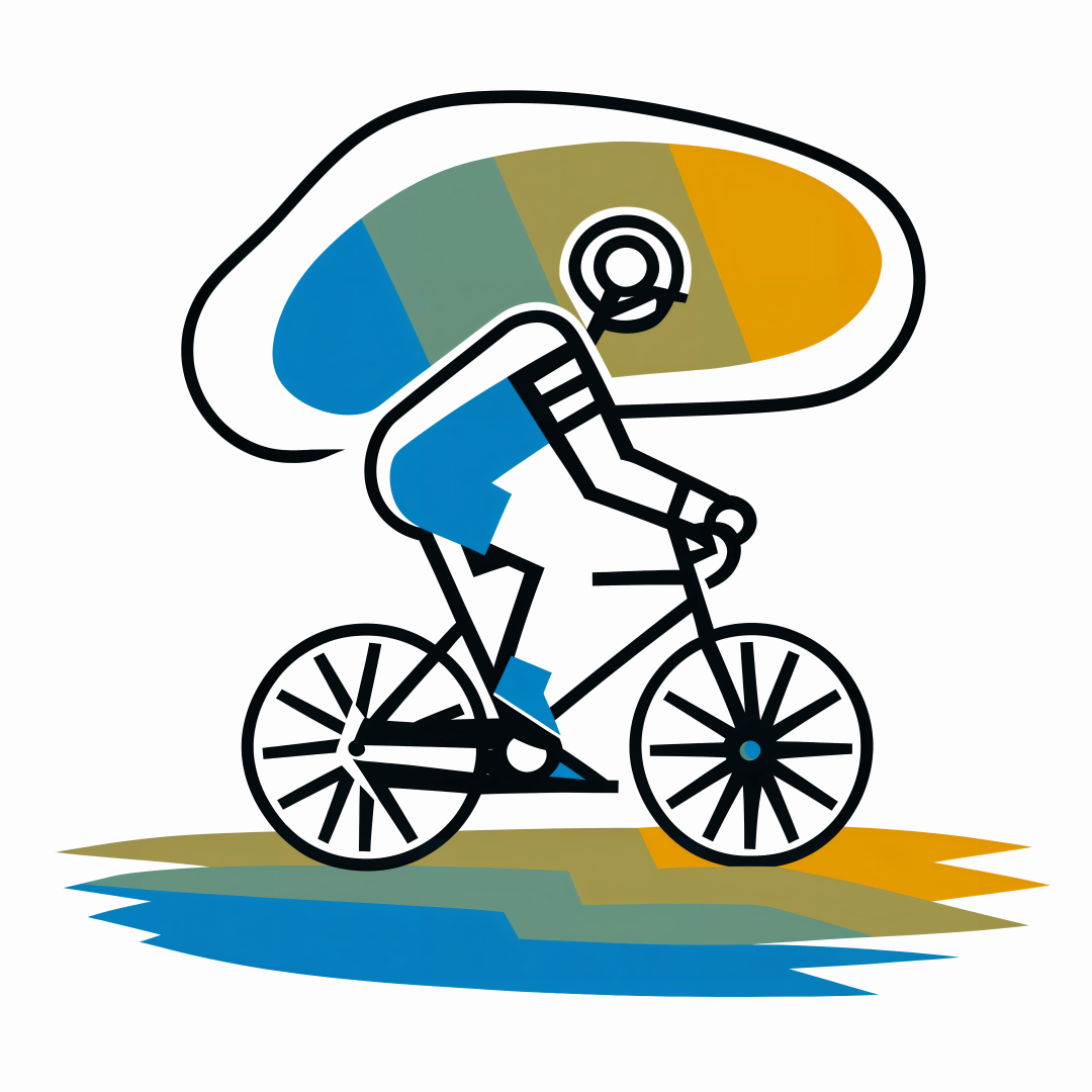 Person riding bike pictogram